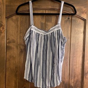 Blue and White Striped tank top